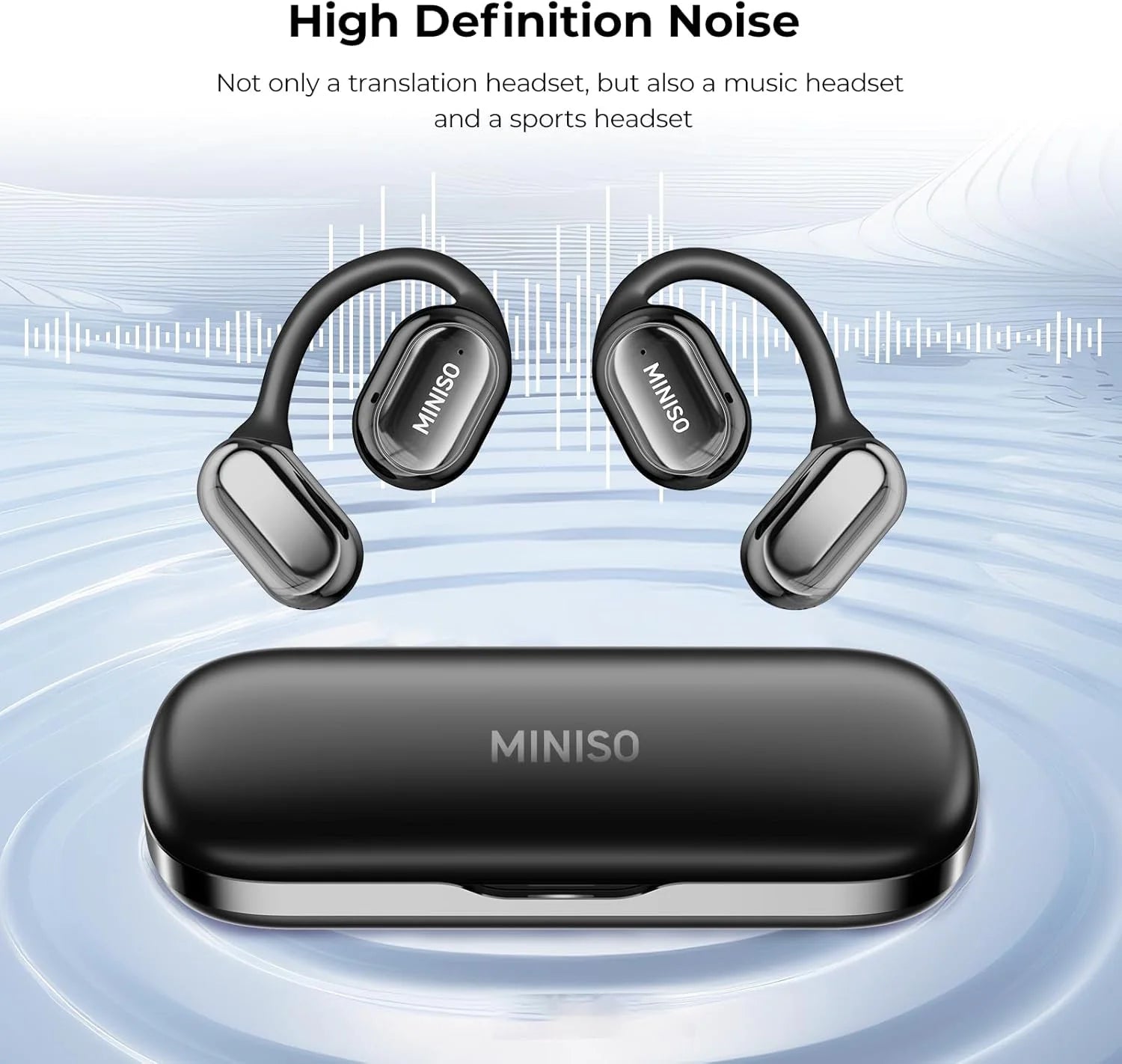 MS165 AI Translation Earbuds Real Time Translator Open Ear Earbuds 150 Languages Bluetooth 5.4