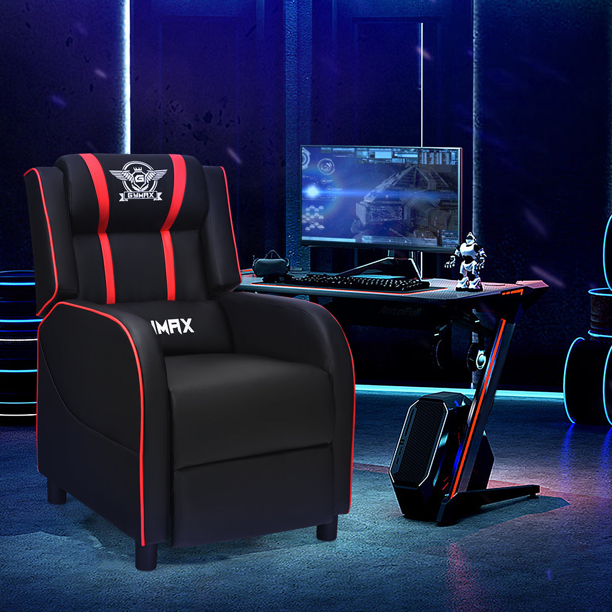Massage Gaming Recliner Chair Racing Single Lounge Sofa Home Theater Seat