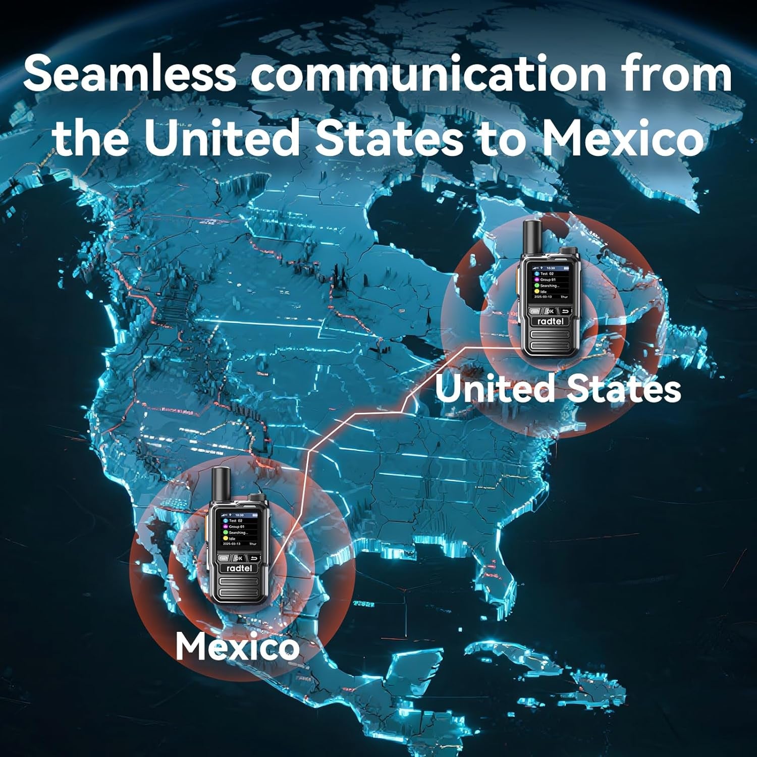 P8 Poc Radio (Push-To-Talk over Cellular), Unlimited Range Nationwide Handheld Walkie Talkies, Rechargeable Two-Way Radios Long Distance GXIN Ham Radio (2 Pack with 2 SIM)