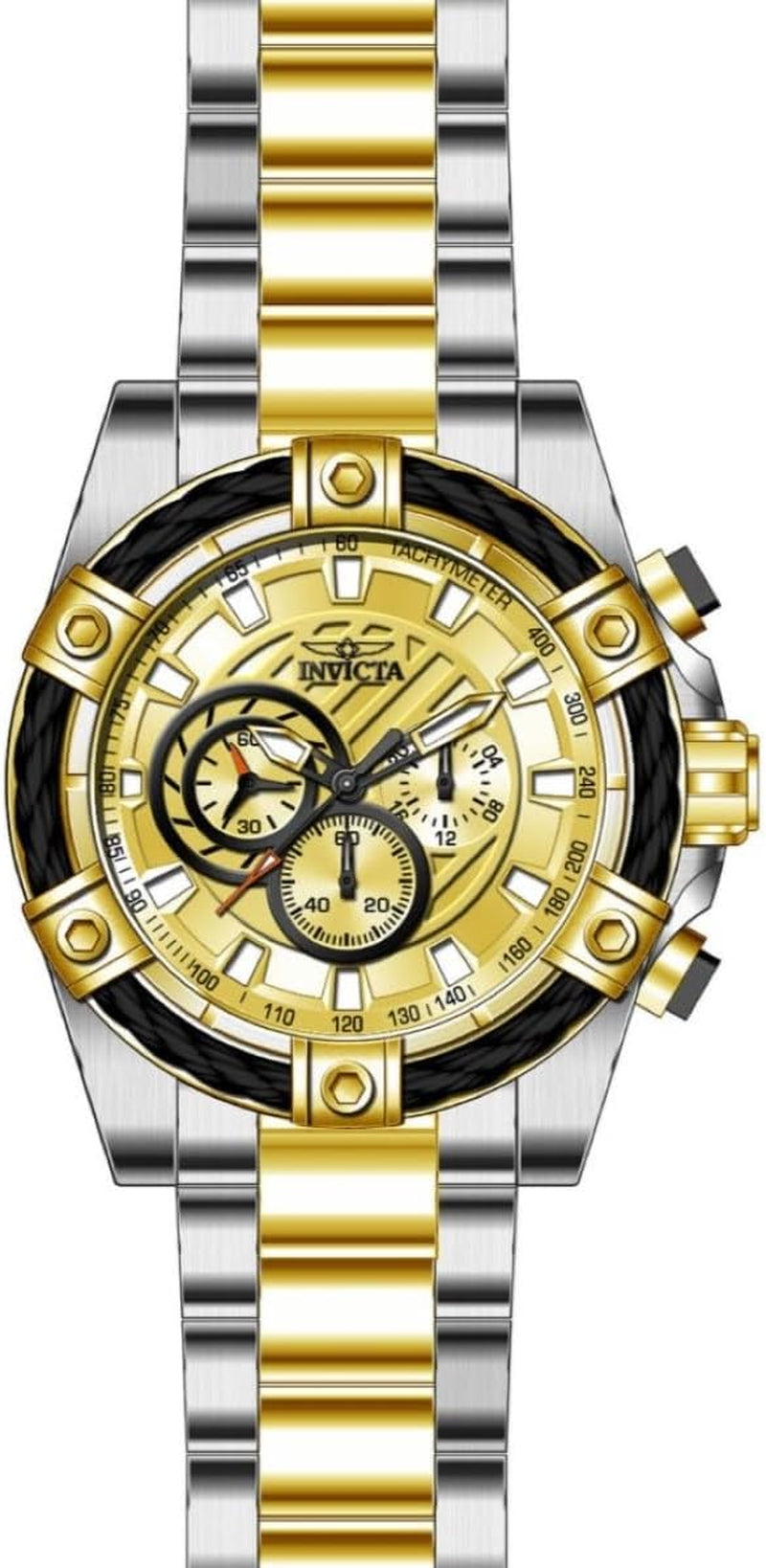 Men'S 25518 Bolt Analog Display Quartz Two Tone Watch