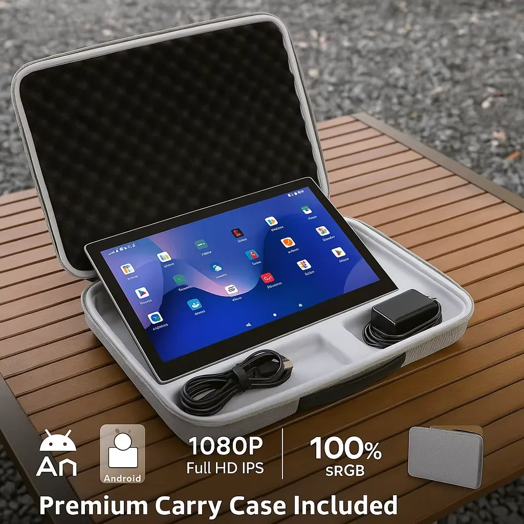 Android 15 Tablet Touch Screen PC with Foldable Stand & Bag ,Built-In Battery,Google Play