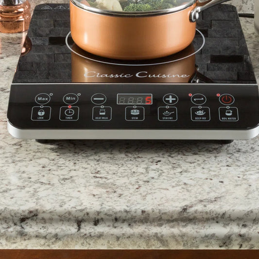 Induction Cooktop - Multifunctional 1800W Electric Stove Top - Hot Plate with Built-In Safety Tools and 10 Power Settings