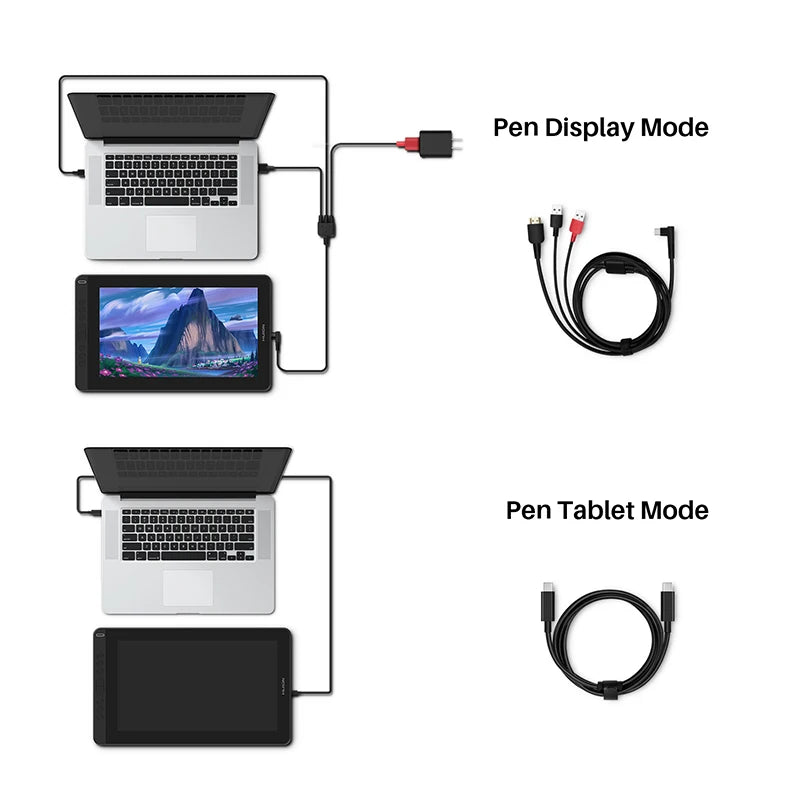 Kamvas 13 Graphics Tablet Monitor AG Glass Pen Display Drawing Screen 8192 Battery-Free Stylus for Android Windows Macos