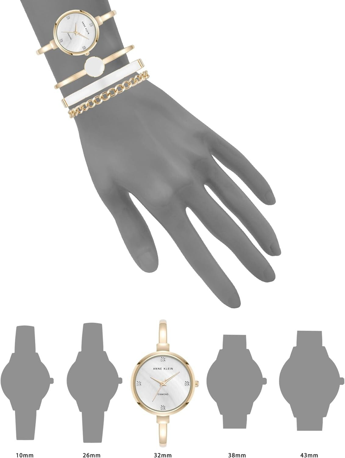Anne Klein Women'S Bangle Watch and Bracelet Set Mother Gift Bangle W/Bracelets