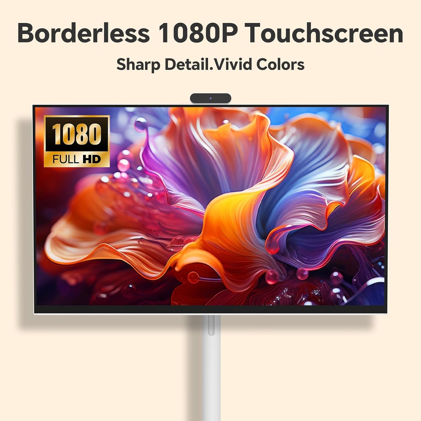 27" FHD Smart Portable TV on Wheels