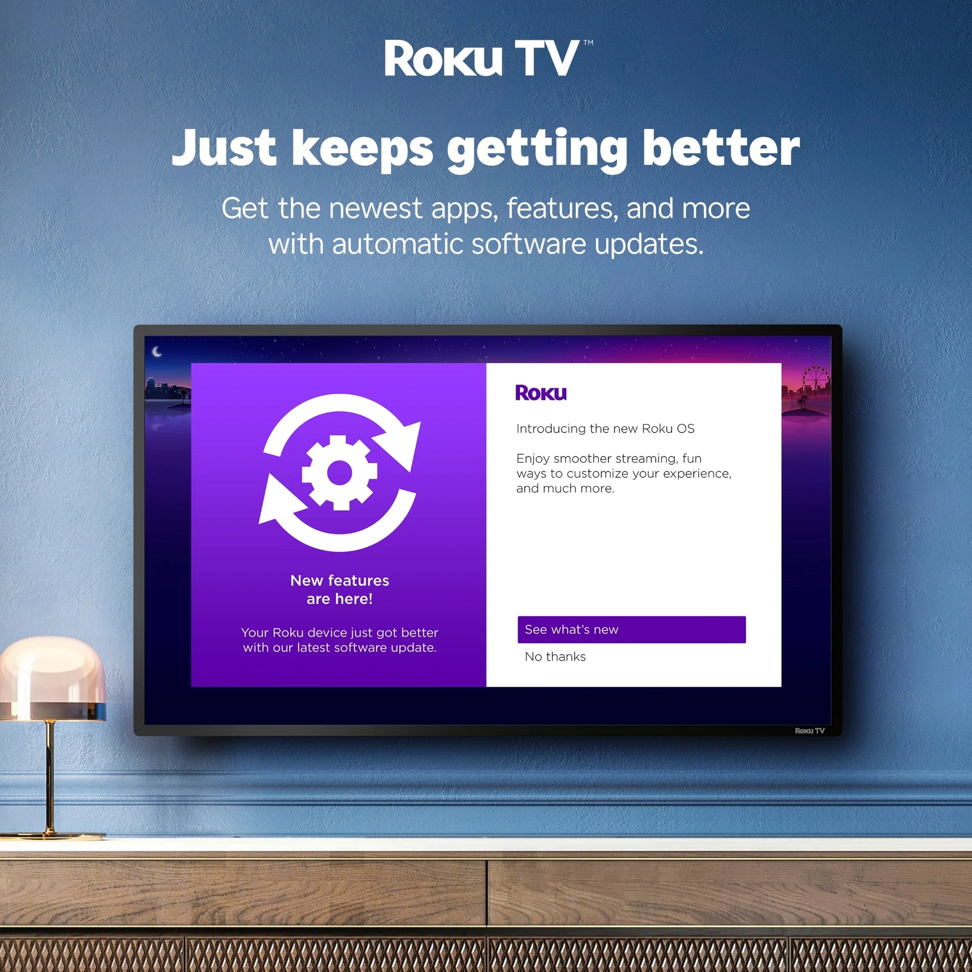 58" Class 4K UHD LED LCD Roku Smart TV HDR R6 Series 58R6E