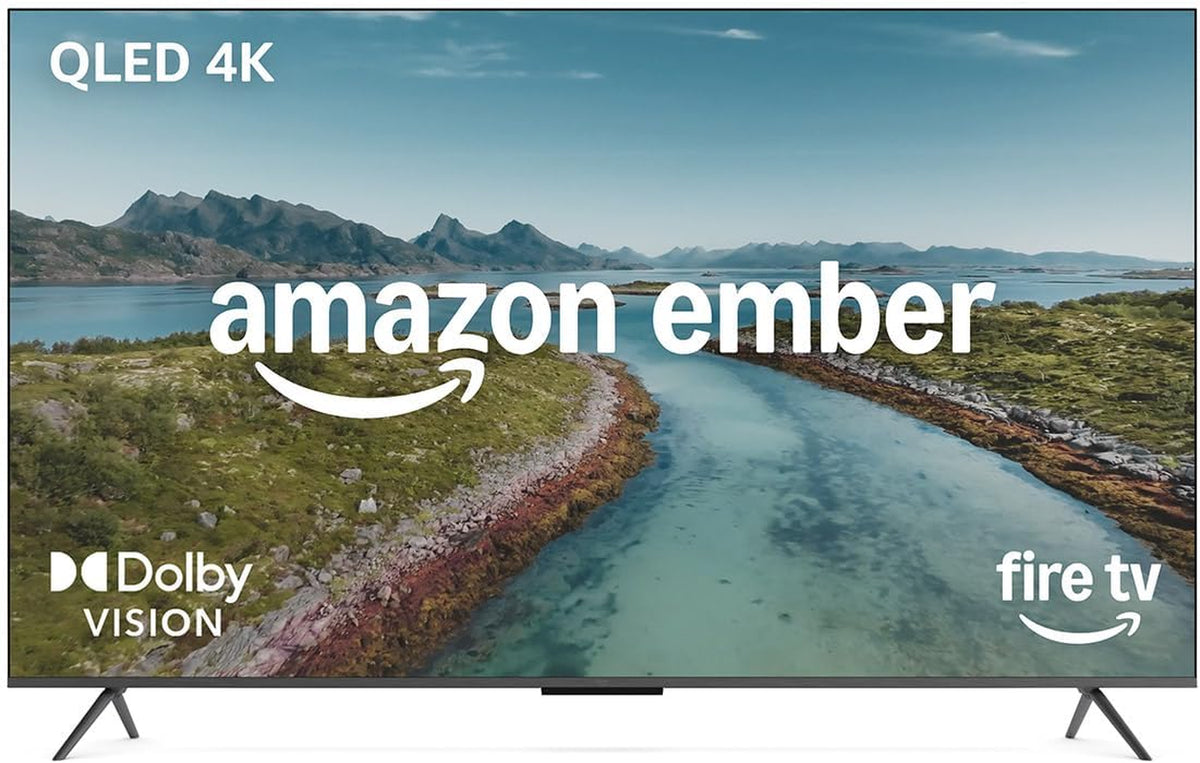 Ember 50" QLED Series with Fire TV (Newest Model), 4K Ultra HD Smart TV, HDR10+, Dolby Vision, Dolby Audio, Quad-Core Processor, Find Shows Faster with Alexa+