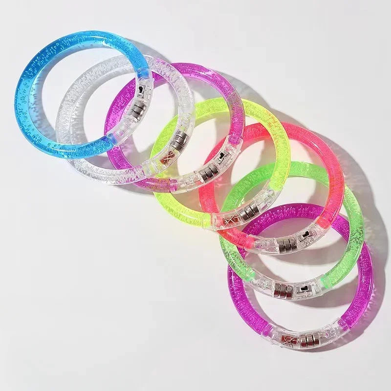 100PCS Halloween Luminous Bracelets Bubble Glow-In-The-Dark Bracelets Party Music Festival Atmosphere Gifts Party Party Supplies