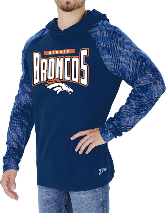 Men'S NFL Team Color Lightweight Pullover Hoodie with Viper Print Sleeves
