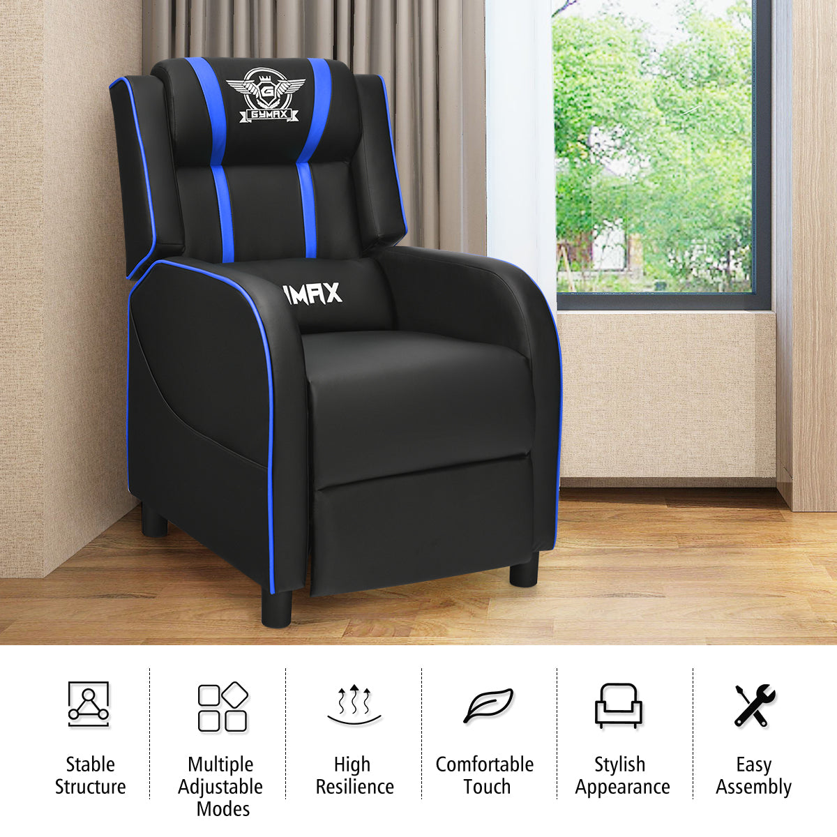 Massage Gaming Recliner Chair Racing Single Lounge Sofa Home Theater Seat
