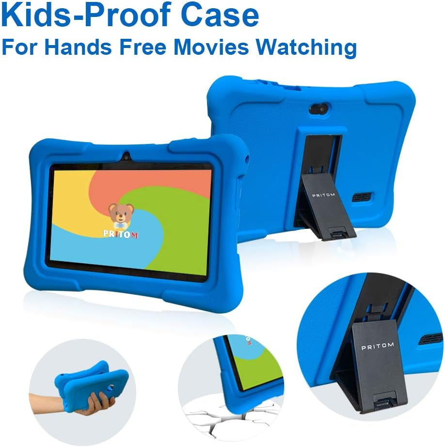 7 Inch Kids Tablets, Androdi 13 Tablet for Toddler, 32GB, Wifi, Educationl, Games,Parental Control, Kids Software Pre-Installed with Kids-Tablet Case, Great Size, Dark Blue
