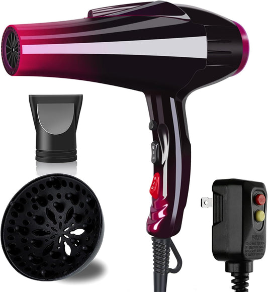 Hair Dryers for Women，3500 Watt Hair Dryer Powerful Blow Dryers | Salon Hair Dryer Quick Dry Ionic Hair Dryer with 3500 Watts AC Motor, High Speed Hair Dryer with Concentrator Diffuser