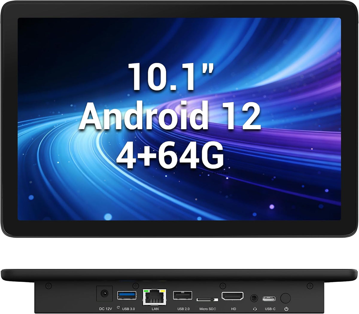 HIGOLEPC Fanless All-In-One Touchscreen Computer RK3399, Industrial Panel PC 10.1 Inch Rugged Android 12, 4GB RAM, 64GB ROM, 1280 * 800 IPS