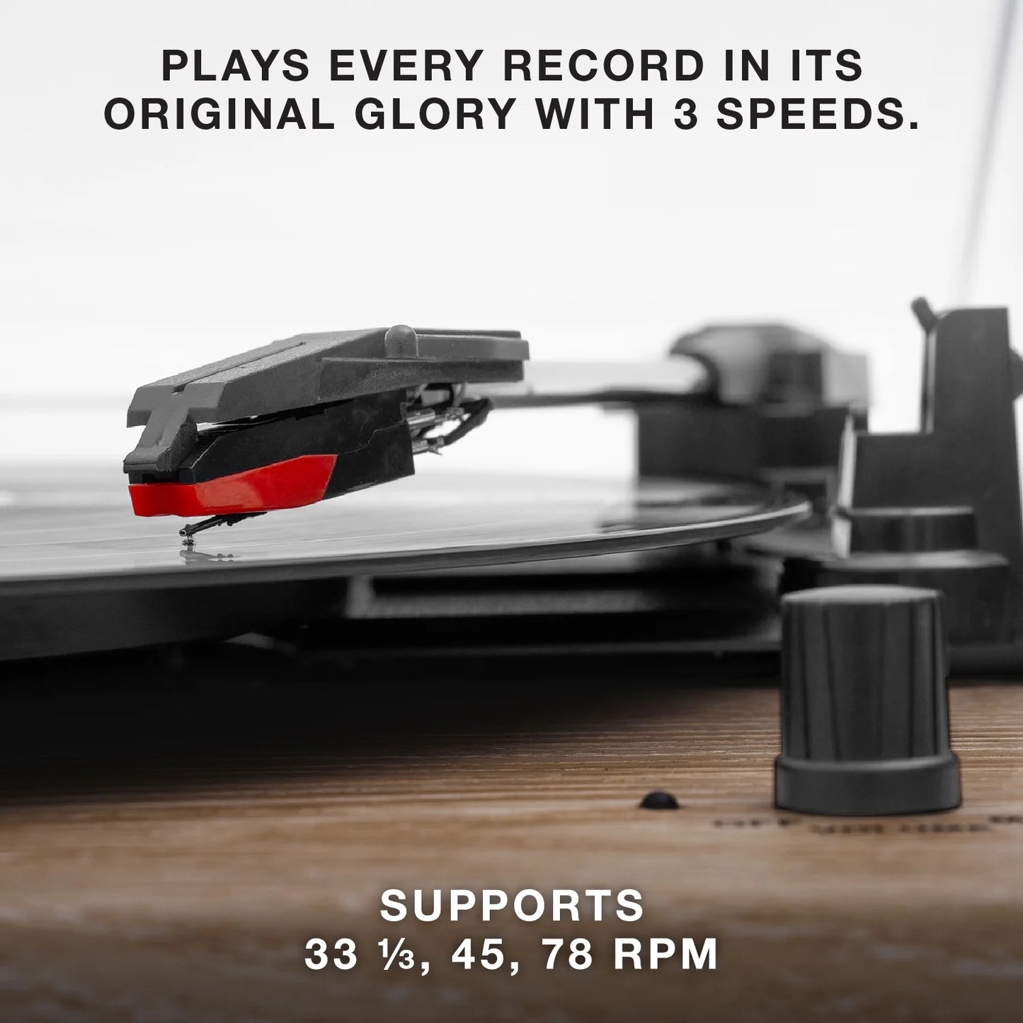 Montauk Bluetooth Turntable System with Bookshelf Speakers (Black)