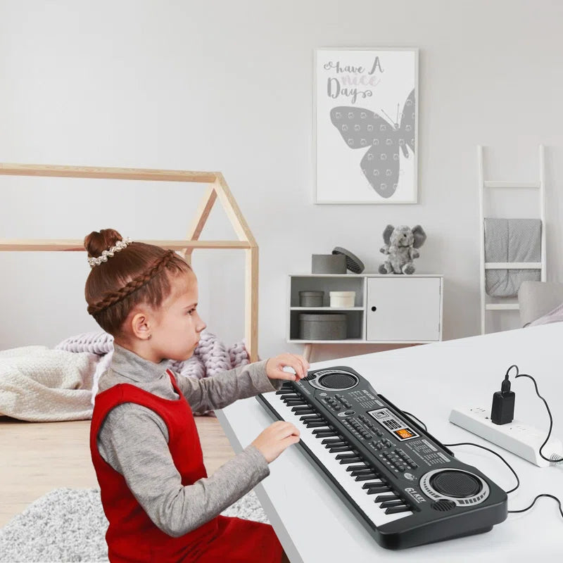 61-Key Kids Electronic Keyboard with Microphone Multifunctional Music Toy