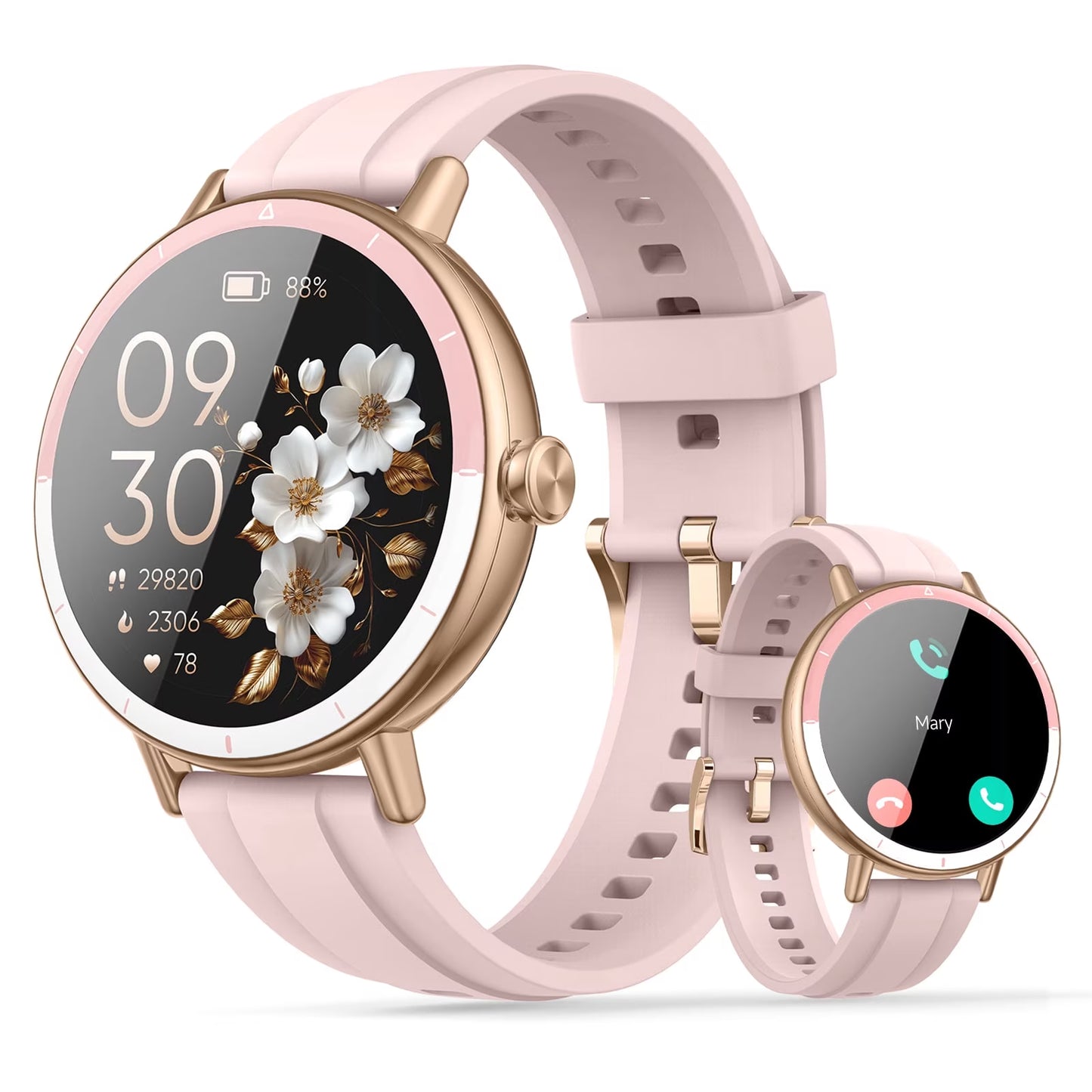 Smart Watches for Women, 1.27" HD Touchscreen Fitness Tracker with Bluetooth Calls, 100+ Sport Modes Ladies Smart Watch, IP68 Waterproof Smartwatch Compatible Ios/Android