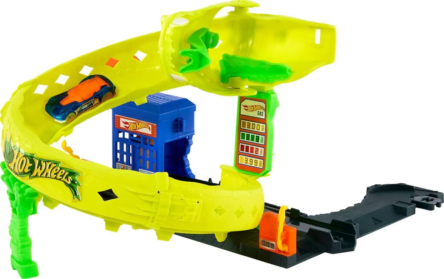 Hot Wheels City Snake Spiral Attack Speed Snap Track 1:64 Die-Cast Vehicle New