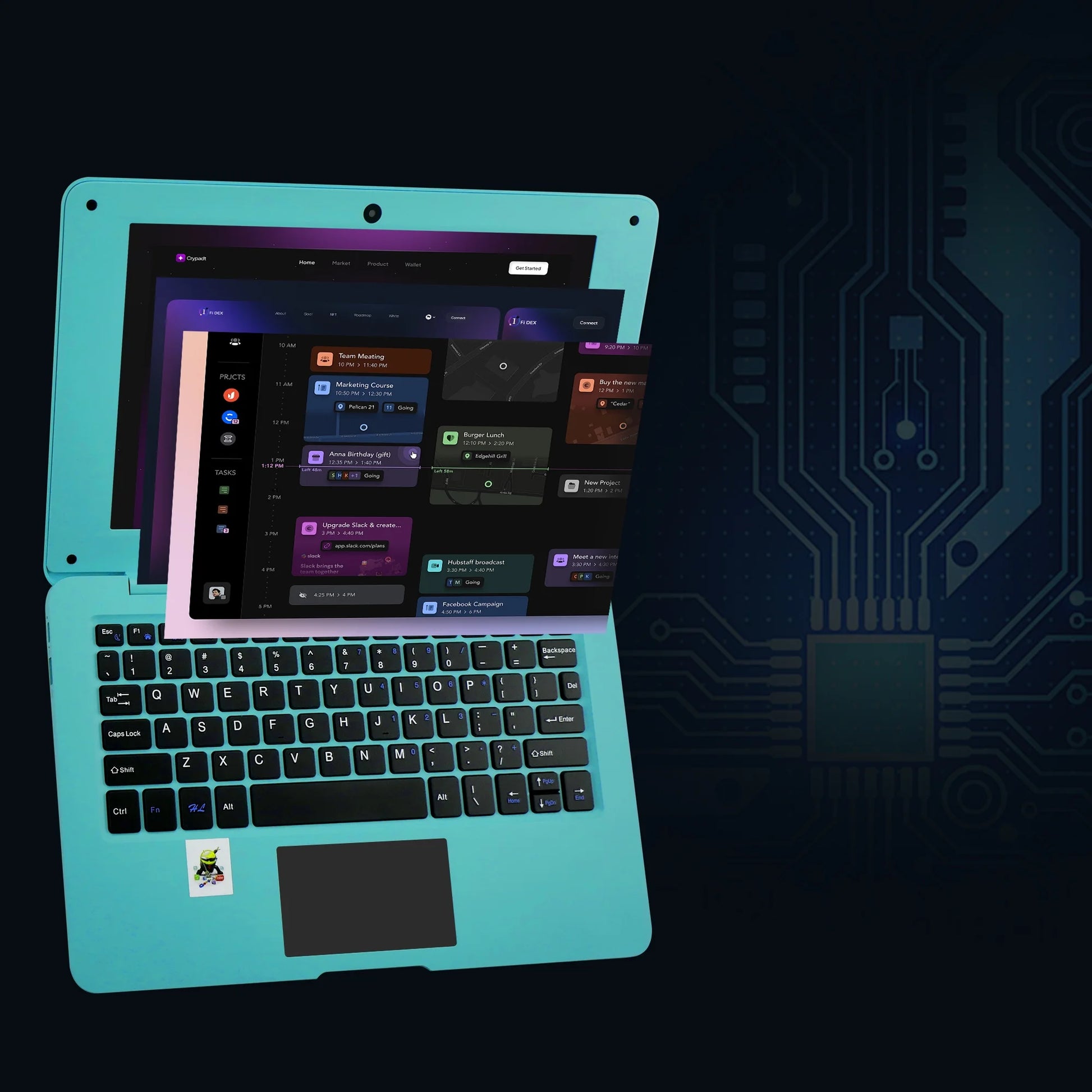 T&C Laptop Computer-10.1" Inch Kids Laptop Powered by Android 7.1.1 OS, 2Gb Ram +32Gb, Bluetooth, Wi-Fi- Blue