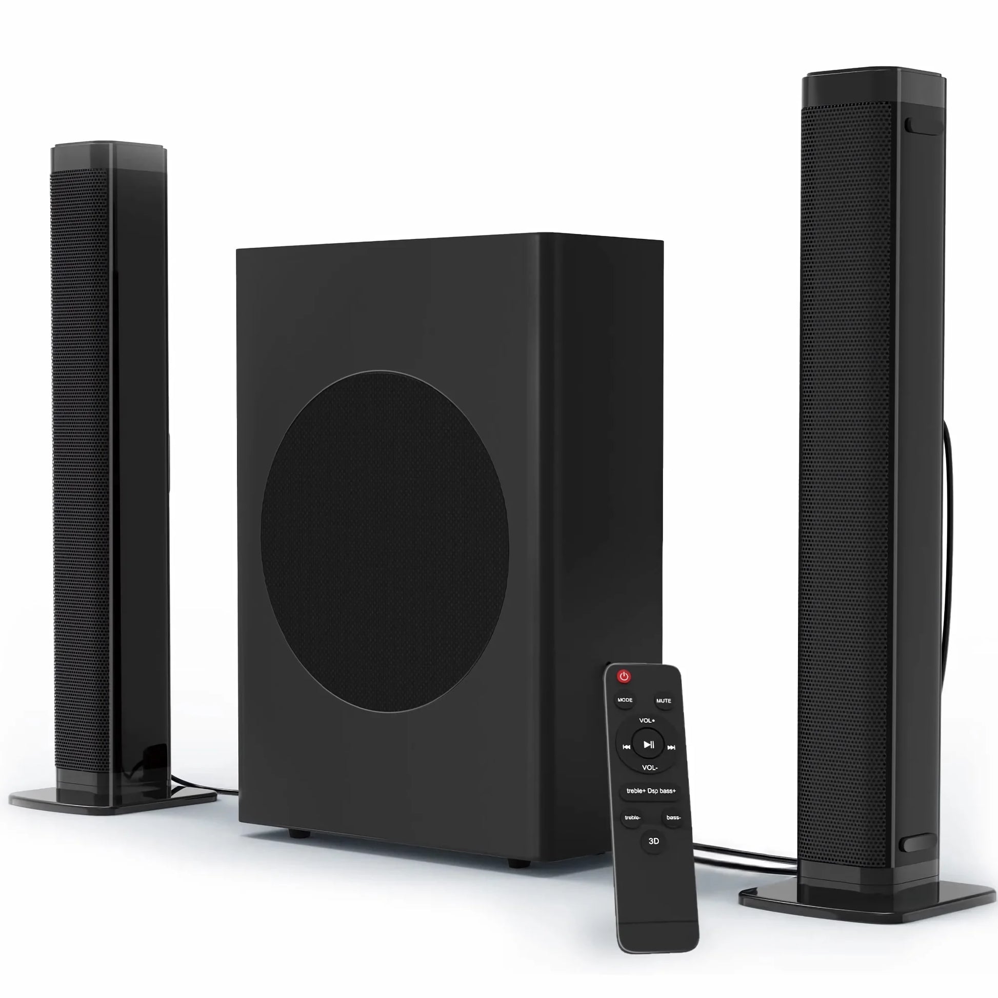 Soundbar with Subwoofer, 2.1 CH Separable Sound Bars for TV, Bluetooth/Hdmi-Arc/Aux/Opt 3D Surround Sound