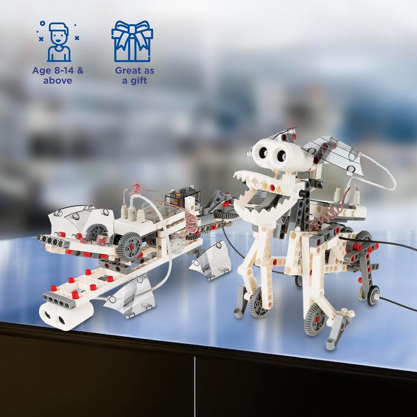 | Robotics Smart Machines | Robotics for Kids 8 and up | STEM Kit Builds 8 Robots | Full Color Manual to Help with Assembly | Requires Tablet or Smartphone | Parents' Choice Gold Award