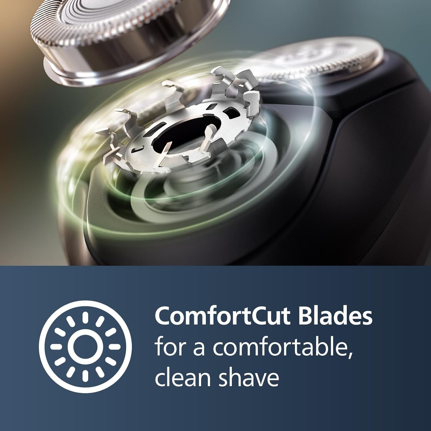 Shaver 3600 Series, Wet and Dry Electric Shaver, P-Cap, Travel Pouch, Storm Blue, Model S3243/91