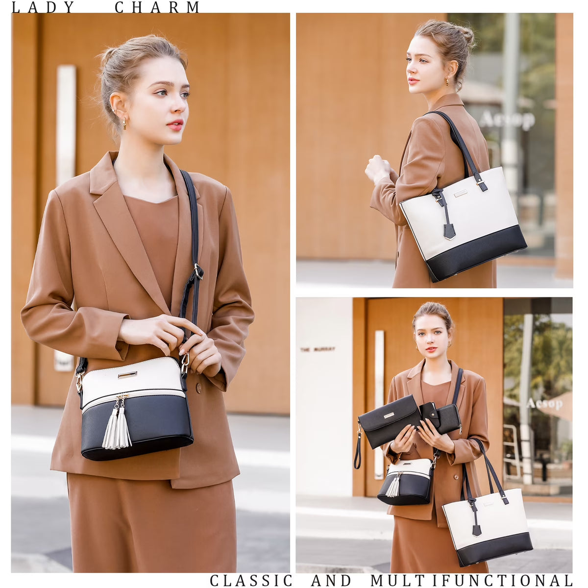 Satchel Purses and Handbags for Women Shoulder Tote Bags Wallets