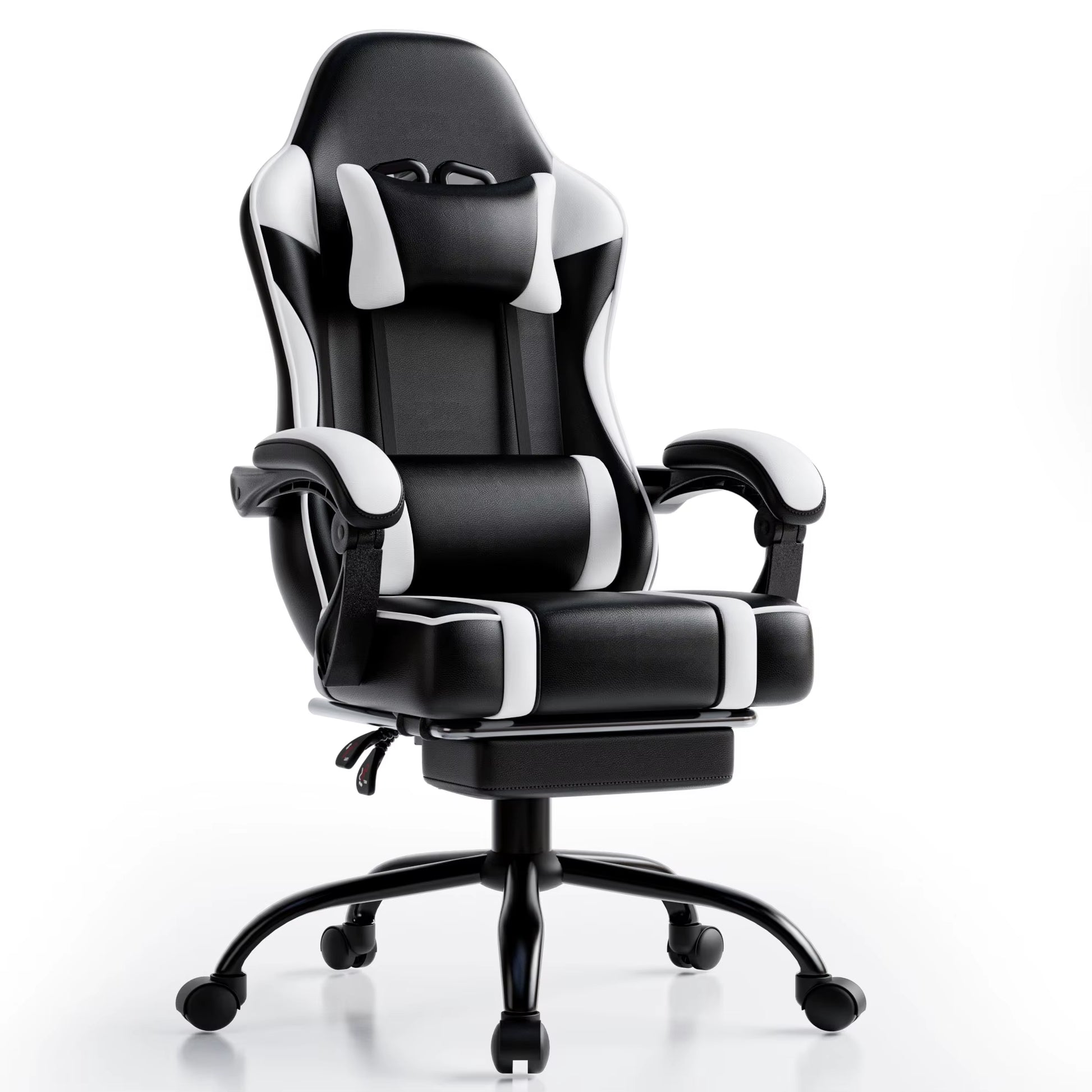 Ergonomic Gaming Chair Recliner, PU Leather Racing Game Chairs for Adults, Executive Office Chair Gamer Chair with Massager