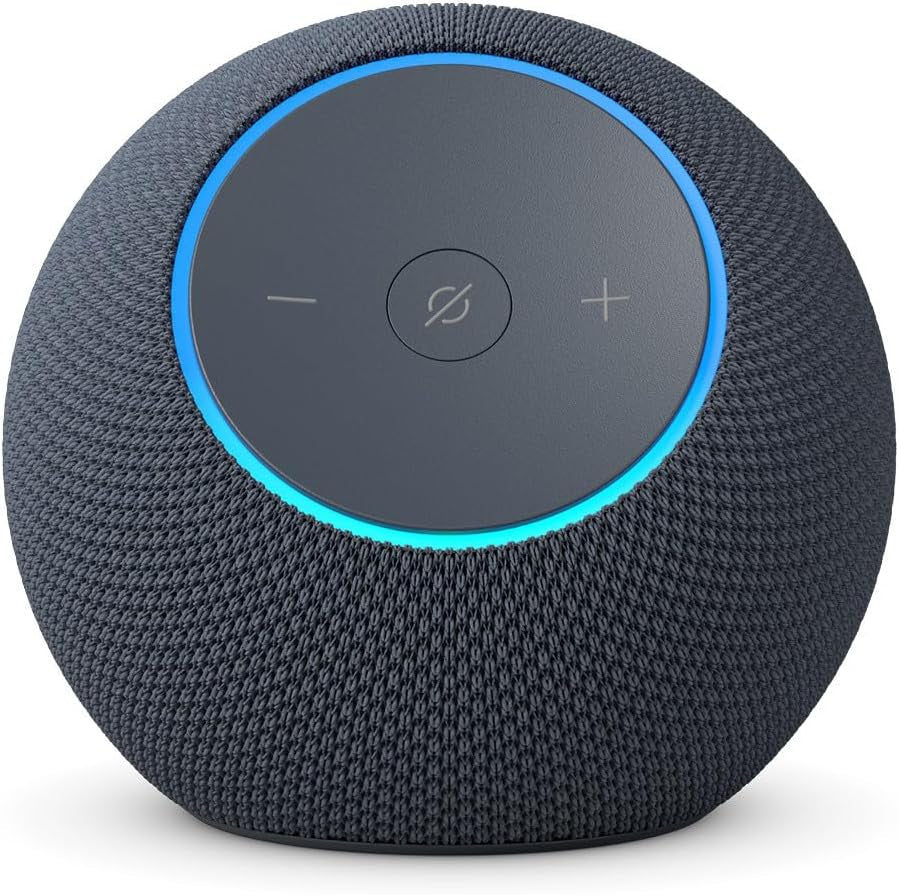 Echo Dot Max (Newest Model), Alexa Speaker with Room-Filling Sound and Nearly 3X Bass, Great for Living Rooms and Medium-Sized Spaces, Designed for Alexa+, Graphite