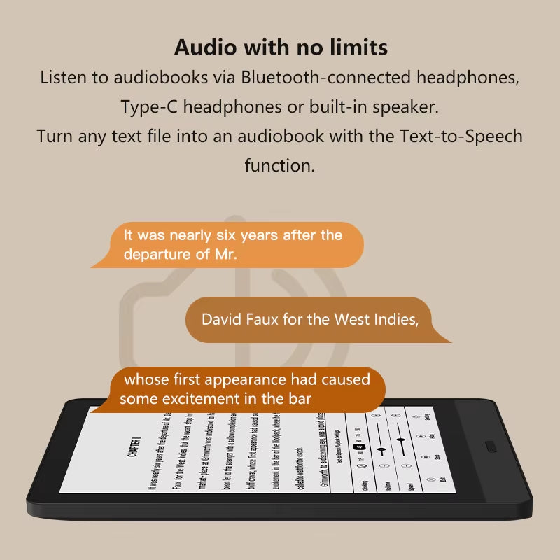 READ 6-Inch E-Paper Portable Ebook Reader: Android Open System, Supports Google Play & Kindle APP Electronic Book Tablet