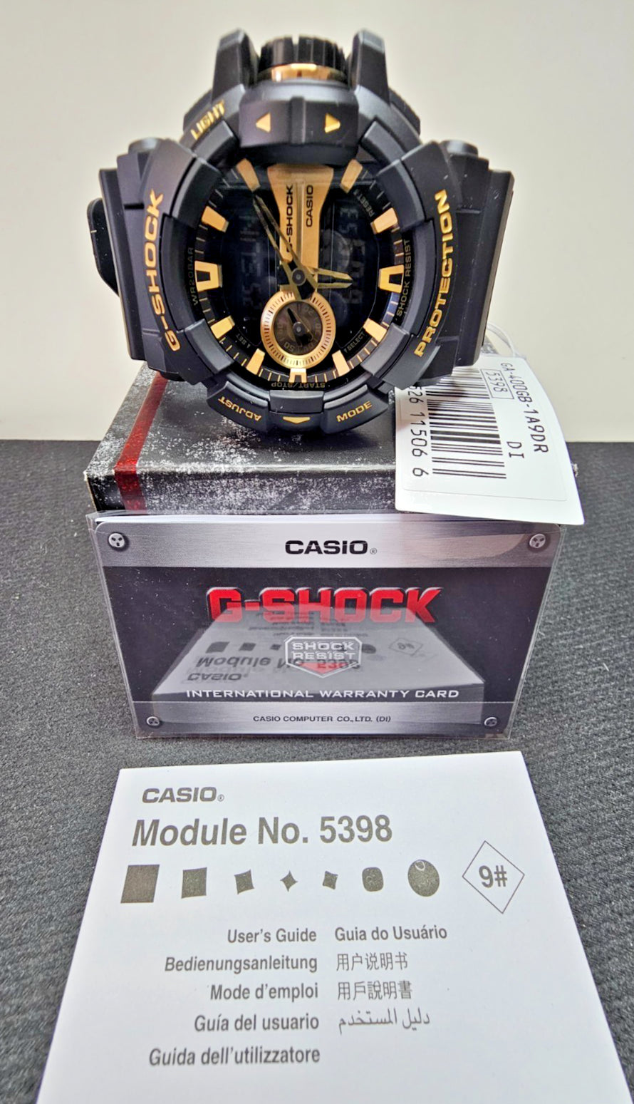 CASIO: G-SHOCK GA-400GB-1A9 - Men'S Watch - Ana Digi - Gold Black - Wrist Watch