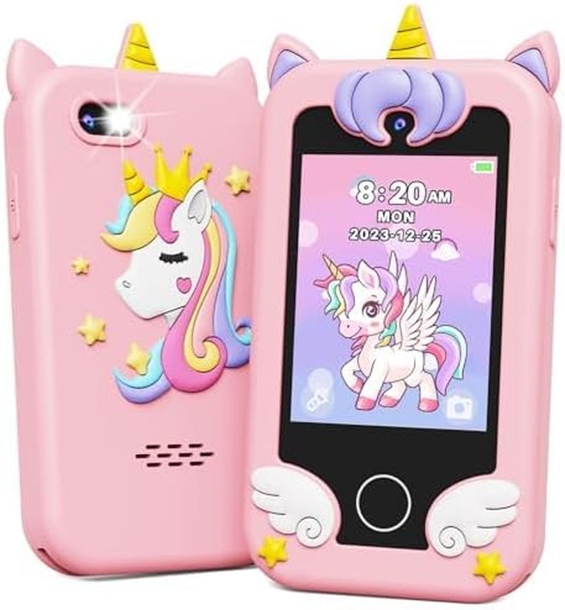 KOKODI Kids Smart Phone Toys, Birthday Gifts Unicorn Toddler Play Phone for Girl