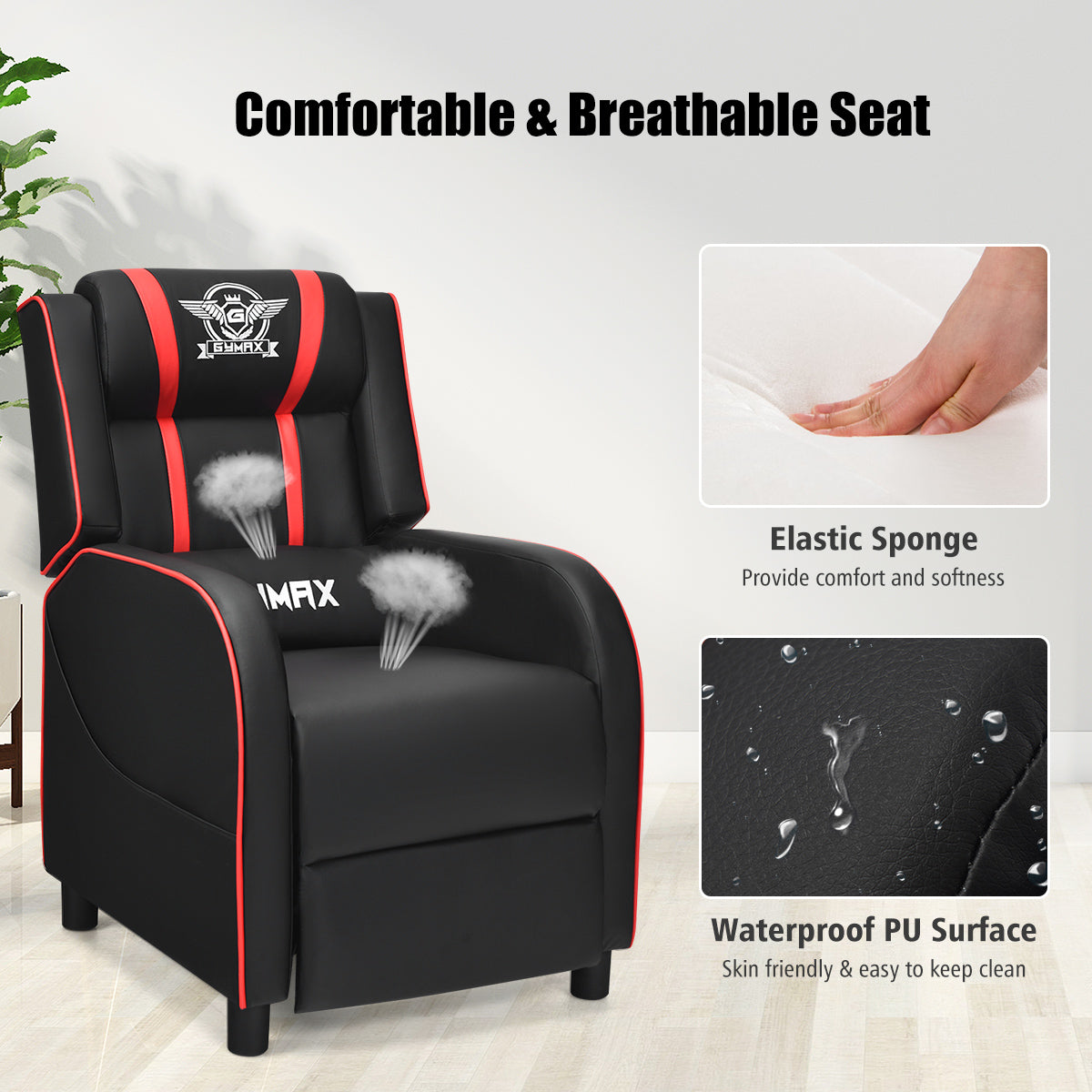 Massage Gaming Recliner Chair Racing Single Lounge Sofa Home Theater Seat