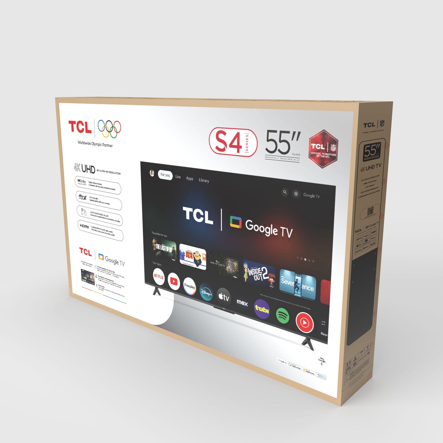 55" Class S41CG Series 4K UHD LED Smart Google TV (Limited Edition) - Dolby Vision HDR & Dolby Atmos, Google Assistant & Amazon Alexa Compatible with Voice Remote - 55S41CG