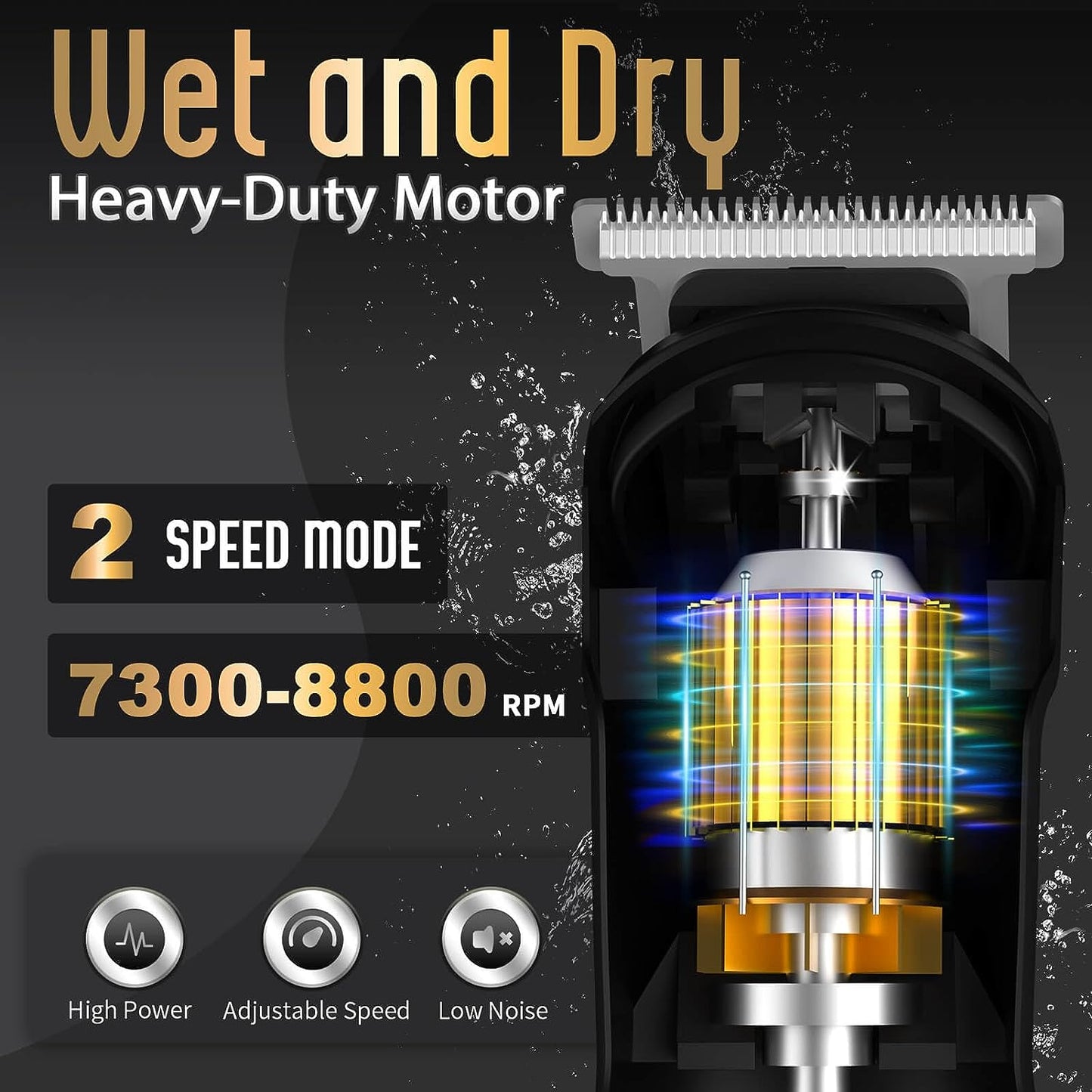 Beard Trimmer for Men | Waterproof Electric Razor & Hair Clipper Grooming Kit Fo