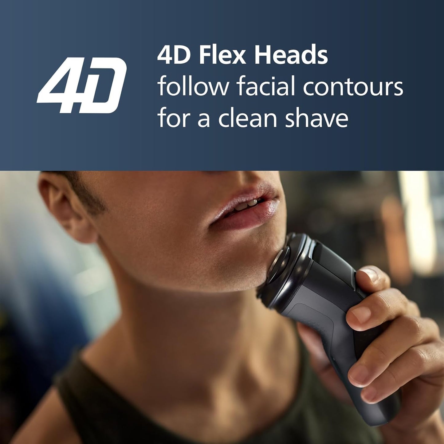Shaver 2400 Series, Wet and Dry Electric Shaver, Pop-Up Trimmer, P-Cap, Deep Black, Model X3001/90