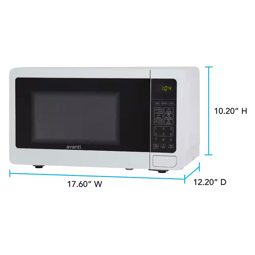 17.75 In. W Countertop Microwave Oven, 0.7 Cu. Ft., in White