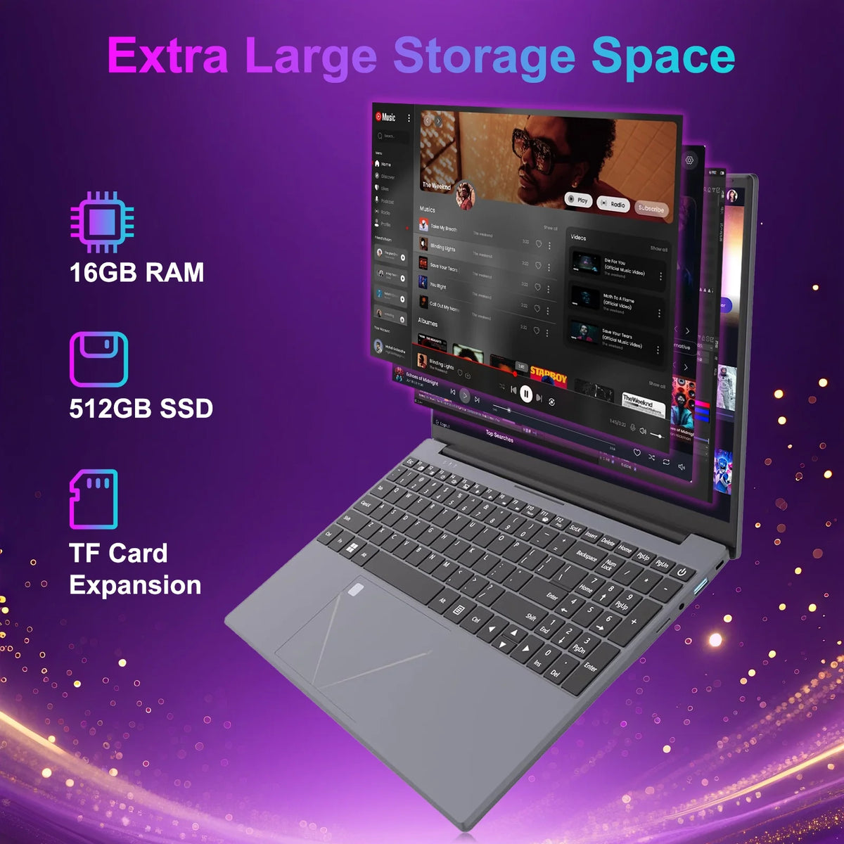 Laptop 15.6" Gaming Laptop, 16GB RAM, 512GB SSD, Intel I5, 1920X1200 IPS Screen with 4 Core Intel for and Stronger Graphics Processing Performance