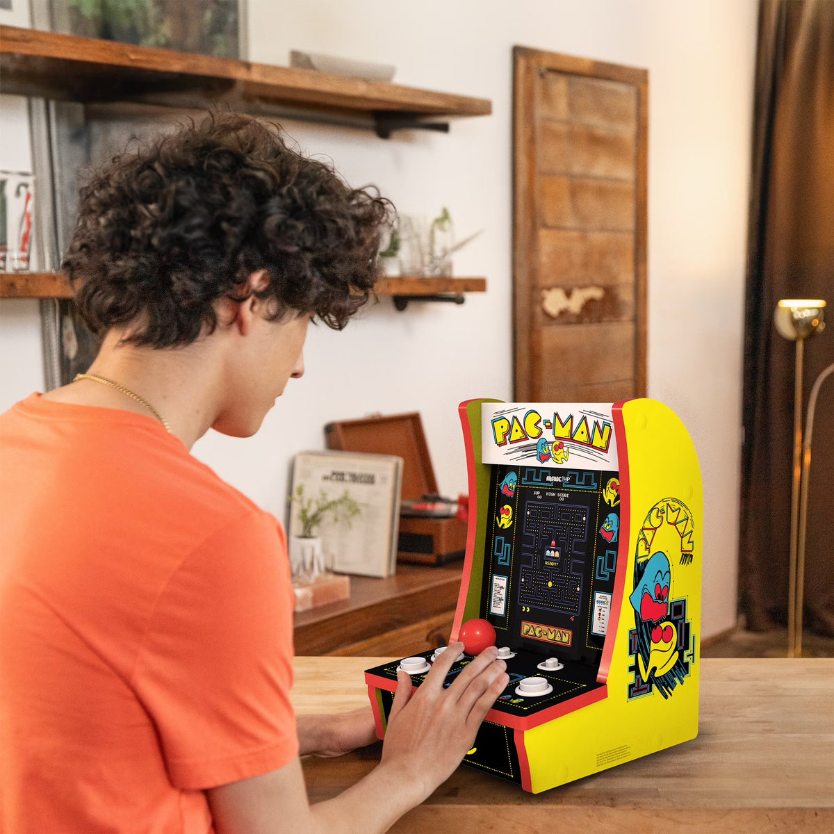 Pac-Man Countercade - 3 Classic Games, Retro Game Console for Home, Portable Console with 7-Inch Screen, Table-Top Video Game for Game Room