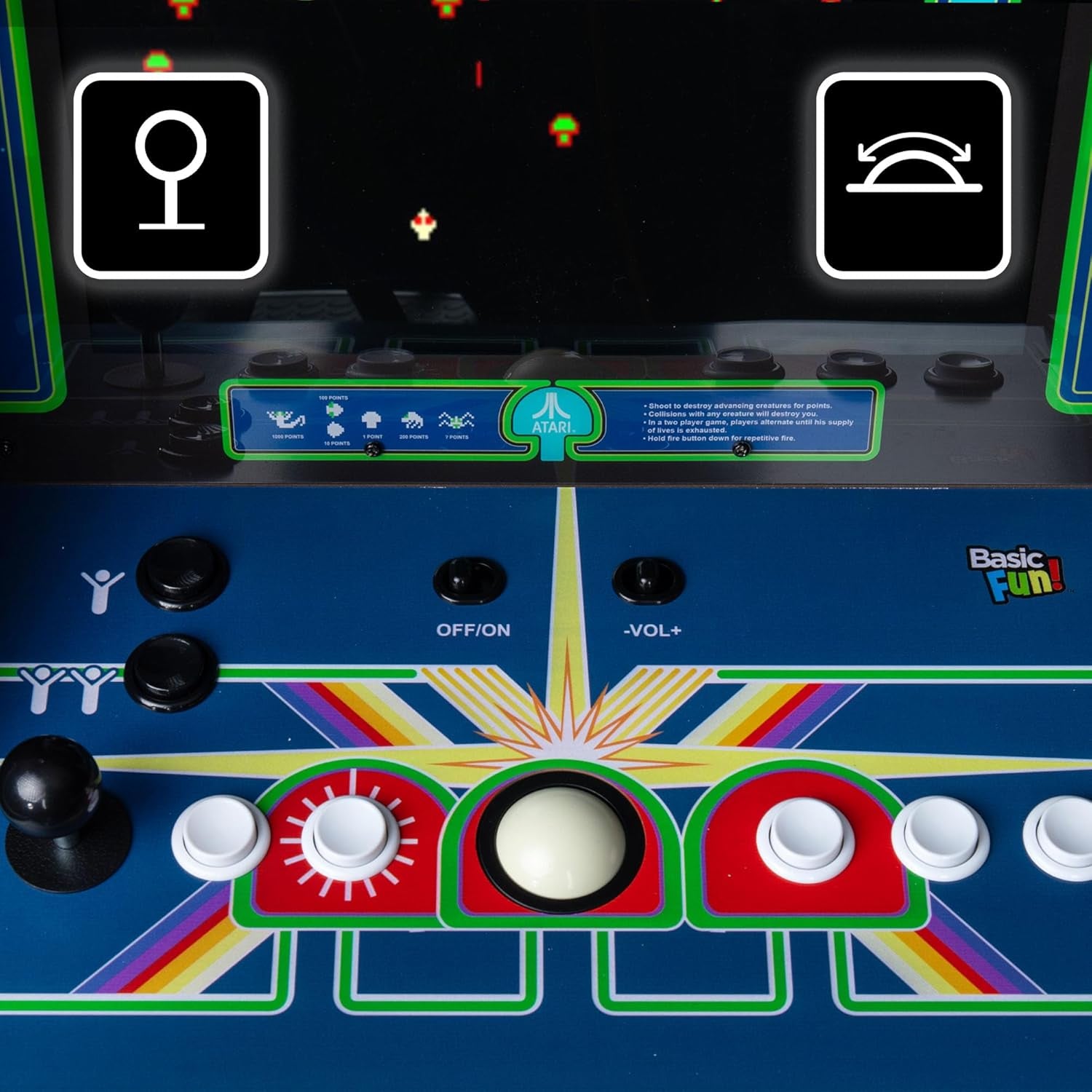 - Atari Centipede Ultra Series Game Machine, 40 Games, 17" Liquid Crystal Screen - Indoor Cabinet, Retro, Gaming Console, Basement Decoration, Man Cave