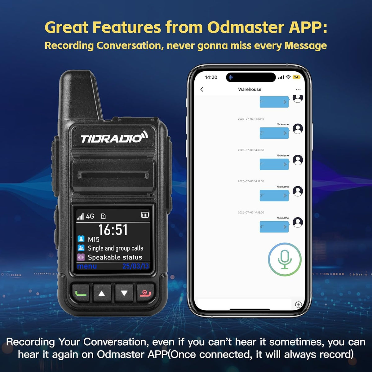 TD-M15 Rapid Global Walkie Talkies 5000 Mile Long Range Poc Radios, 4G LTE Unlimited Range Nationwide PTT Two Way Radios for Family, Logistics, Company, Construction with Sim Card (8Pcs)