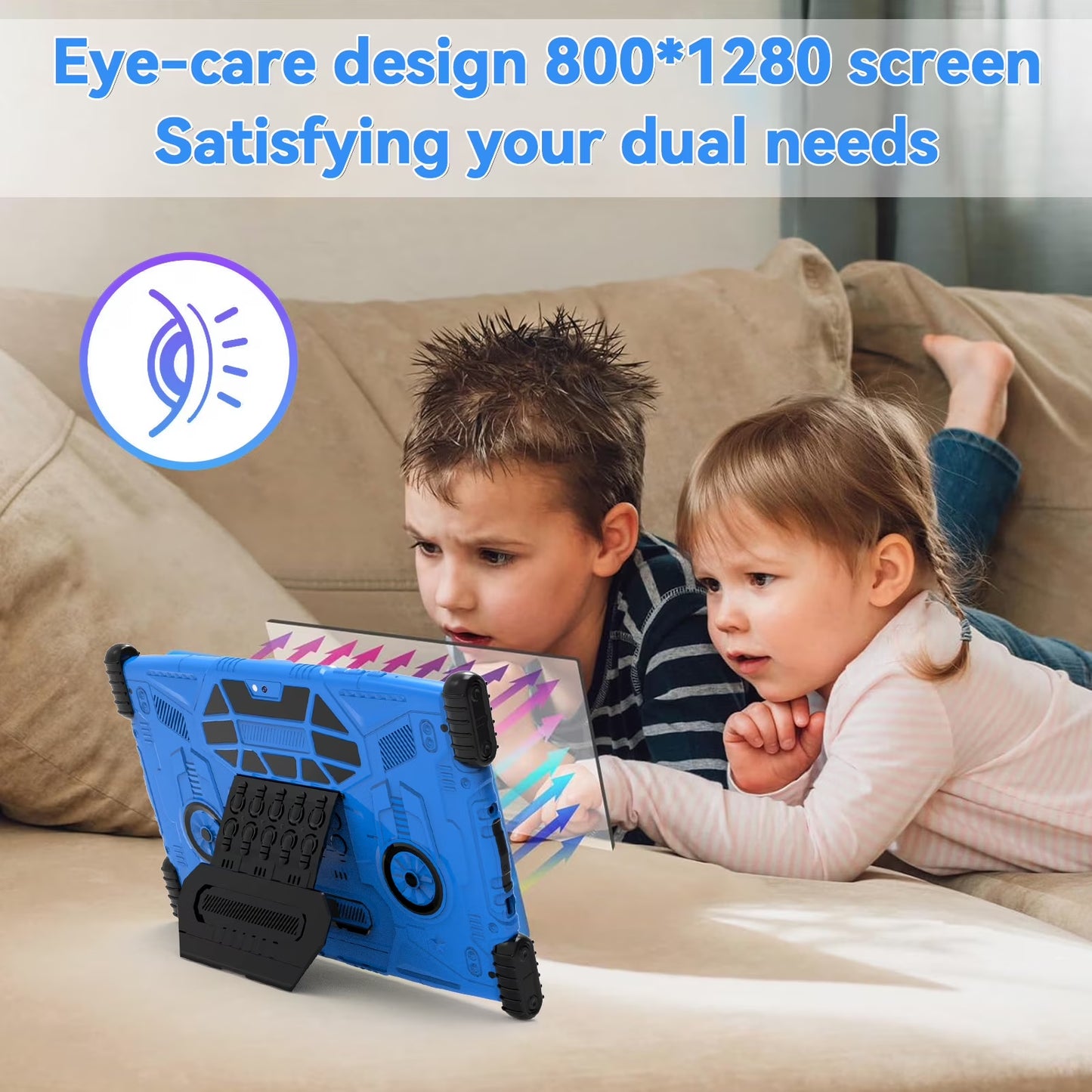 2025 Android 13 Tablet,10" Android Kids Tablet 8GB+64GB, Kid-Proof Case with Kickstand, Quad-Core 1.6