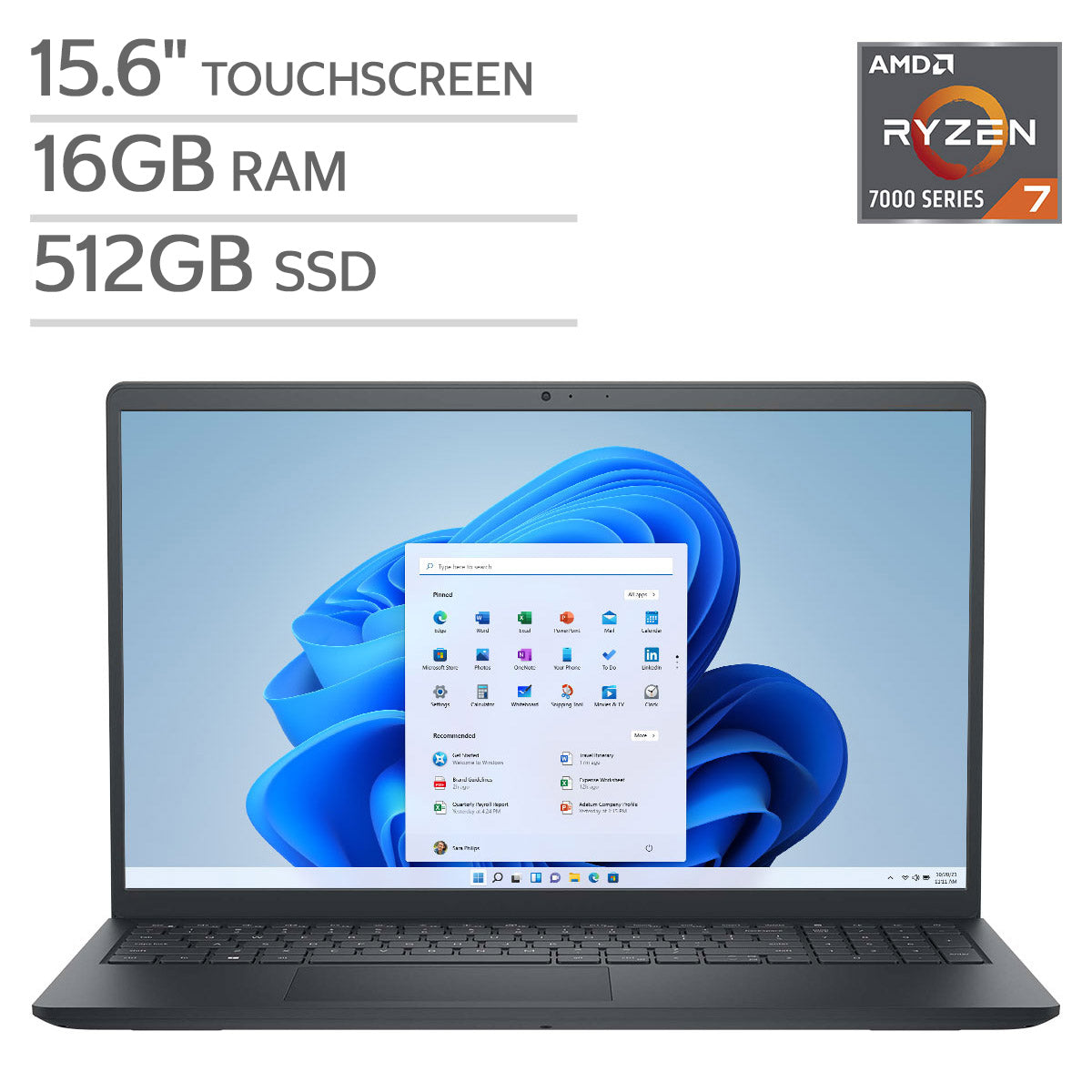 Dell Inspiron 15.6" Touchscreen Laptop - AMD Ryzen 7 7730U - FHD (1920 X 1080) - Windows 11