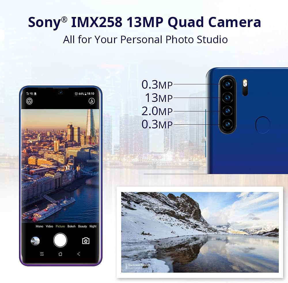 Unlocked Smartphones,  A80Plus, 4G Bundle Android 10 OS Android Phone, Dual Sim Unlocked Cell Phones, 4GB+64GB ROM, 6.5" HD+ Fingerprint Face Detection, 4680Mah Capacity Battery Tmobile Phone