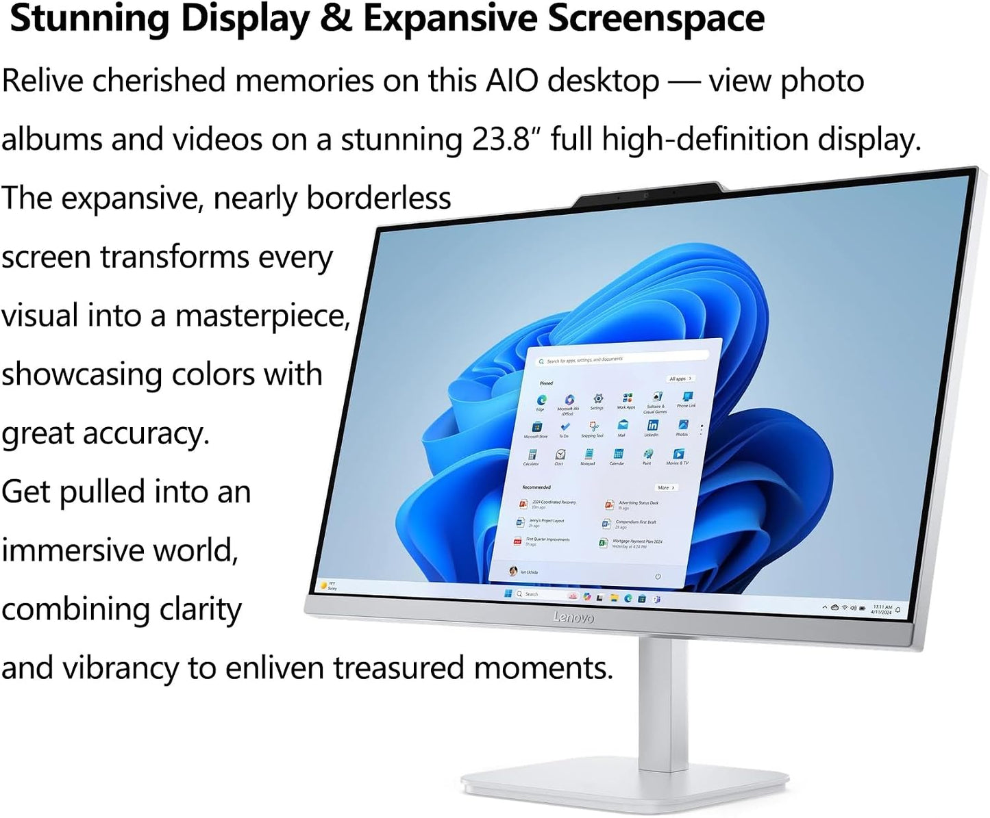 Flagship 24" FHD All-In-One Desktop, 8GB RAM 512GB SSD