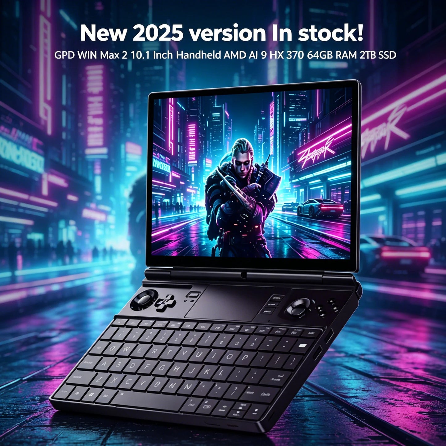New 2025 Version in Stock! GPD WIN Max 2 10.1 Inch Handheld  AI 9 HX 370 64GB RAM 2TB SSD Mini Laptop Computer for Business