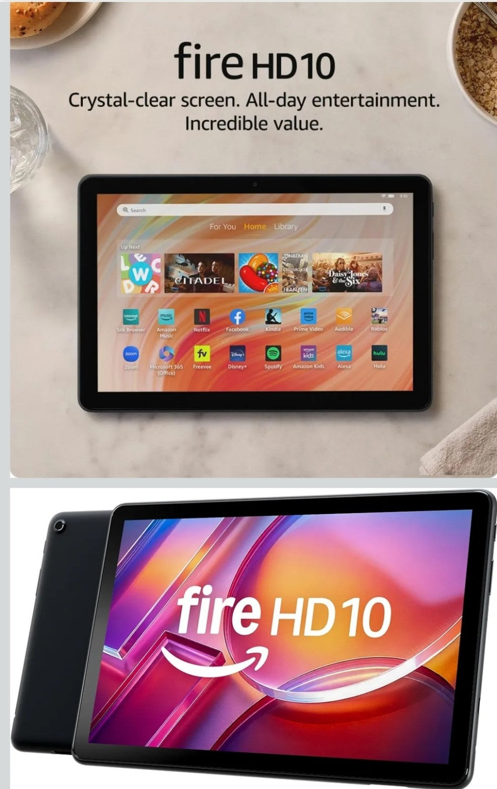 Amazon Fire HD 10 Tablet 13Th Gen 32GB 10.1" HD Display Wifi,Black