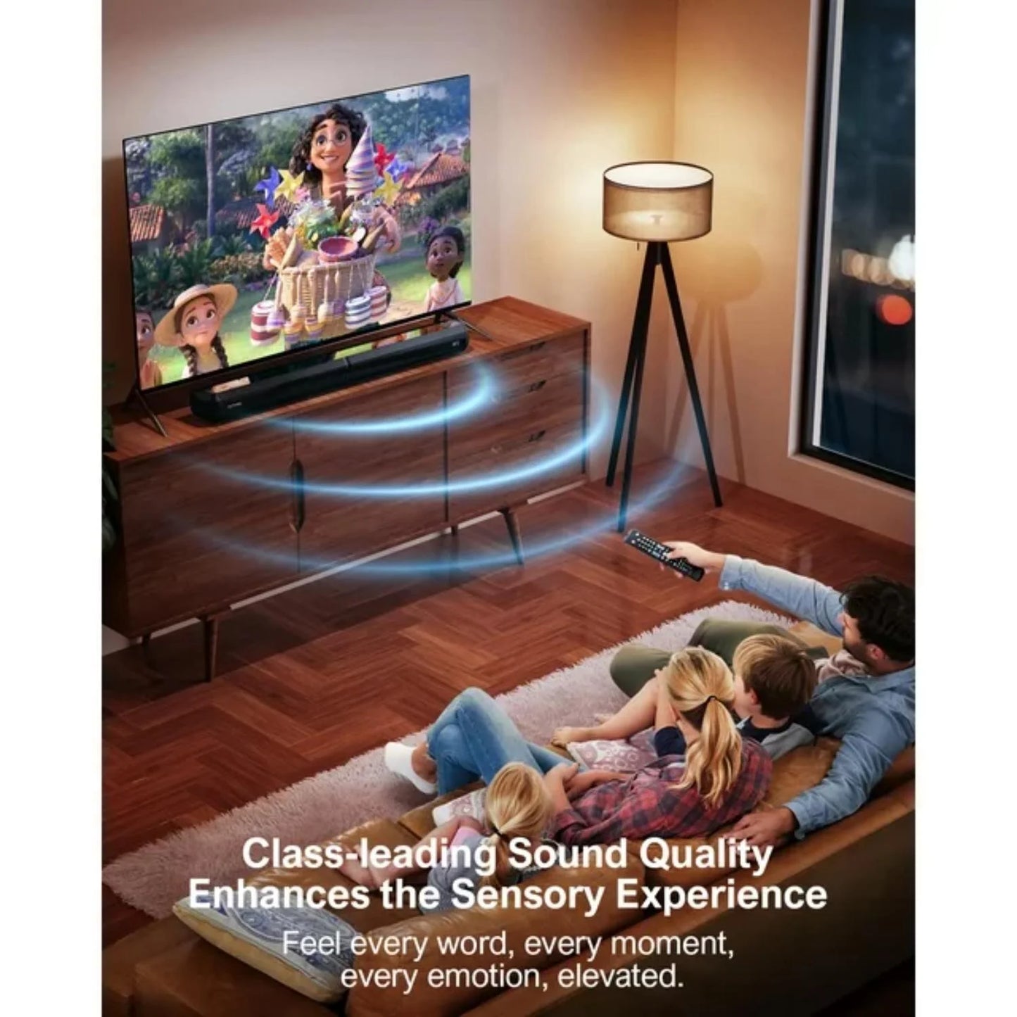 2.2Ch Sound Bar for TV, Built-In Dual Subwoofer, 2 in 1 Separable Bluetooth 5.3 Soundbar , Bassmax Adjustable TV Surround Sound Bar, Hdmi-Arc/Optical/Aux Home Theater Speakers, Wall Mount