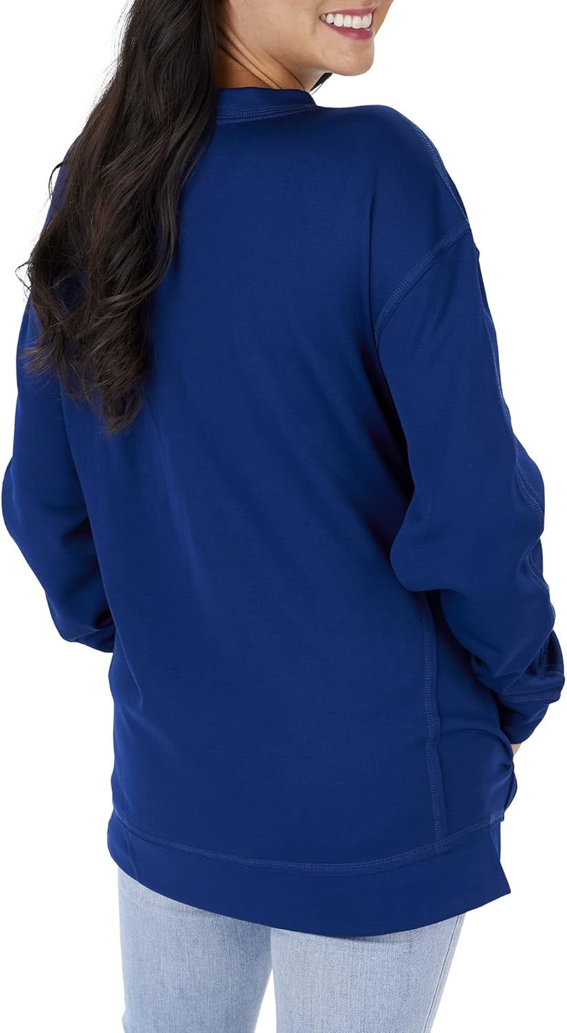 Women'S NFL Team Color and Slogan Sweatshirt with Pocket