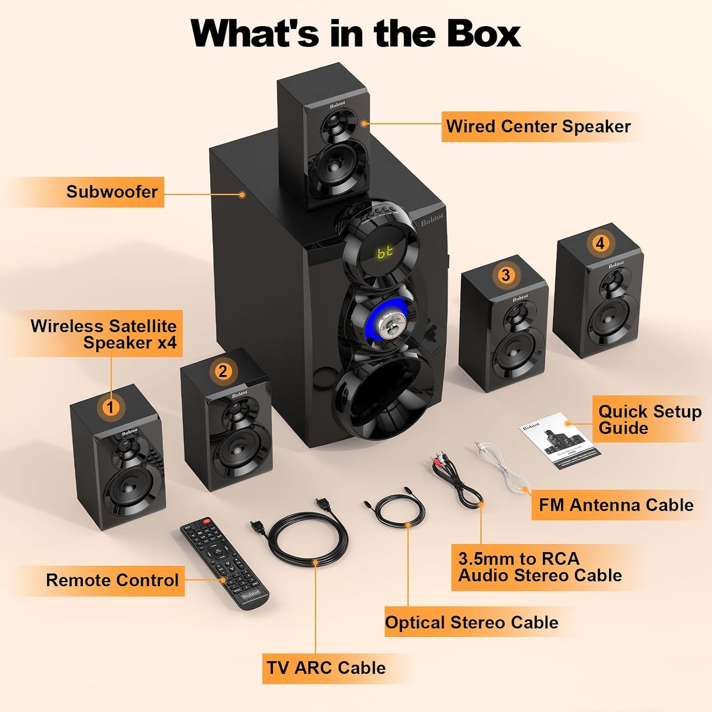 Wireless Surround Sound System Home Theater System