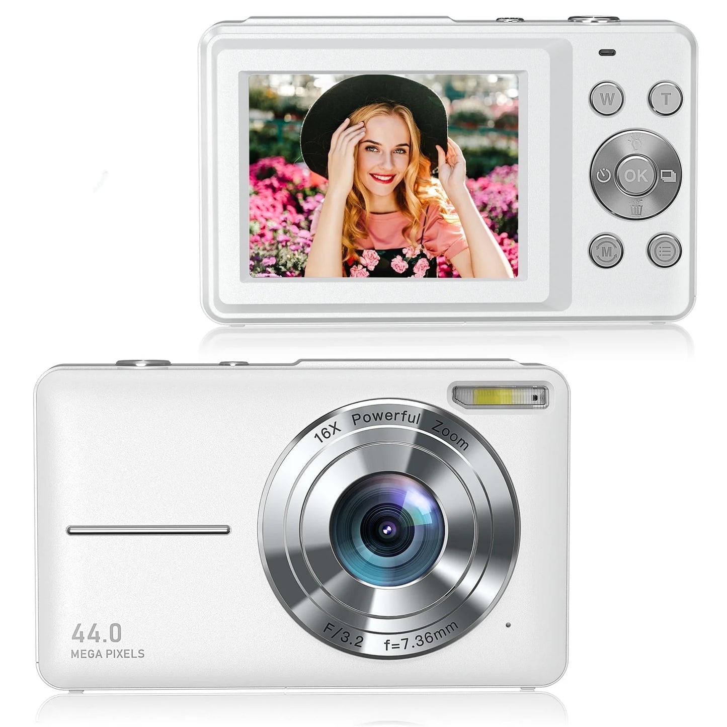 1080P Digital Camera 16X Digital Zoom Compact Point and Shoot Camera Portable Small Camera Starter Camera with 32GB Card for Teens Students Boys Girls Seniors(Green)